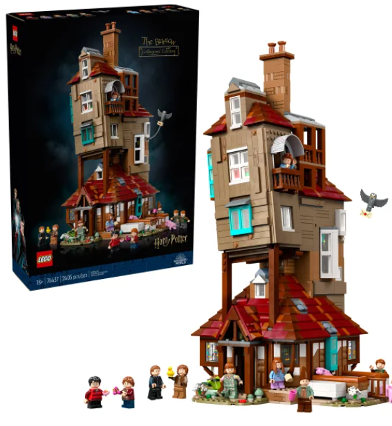 LEGO Harry Potter The Burrow – Collectors’ Edition, Weasley House Building Set 76437 with Bonus LEGO Harry Potter Hogwarts Castle: Flying Lessons 76447