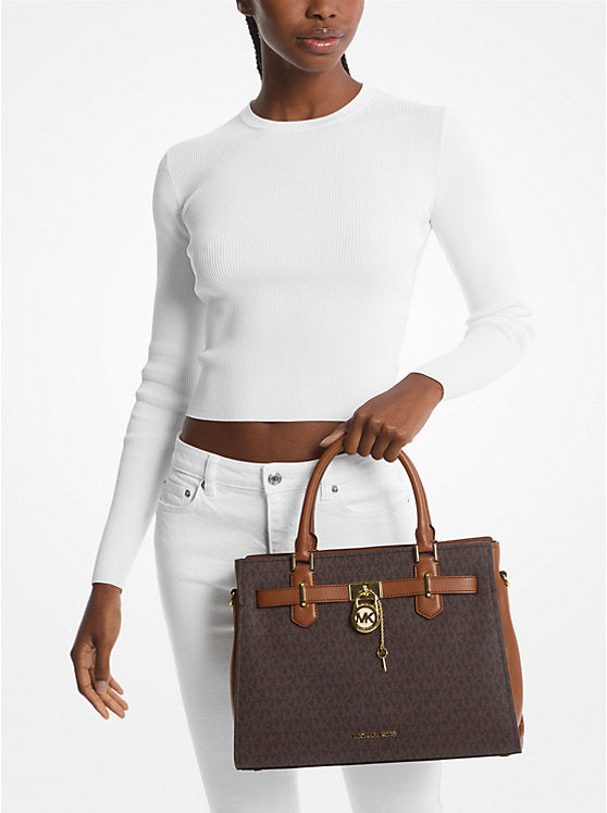 Michael Kors Hamilton Medium Logo Satchel