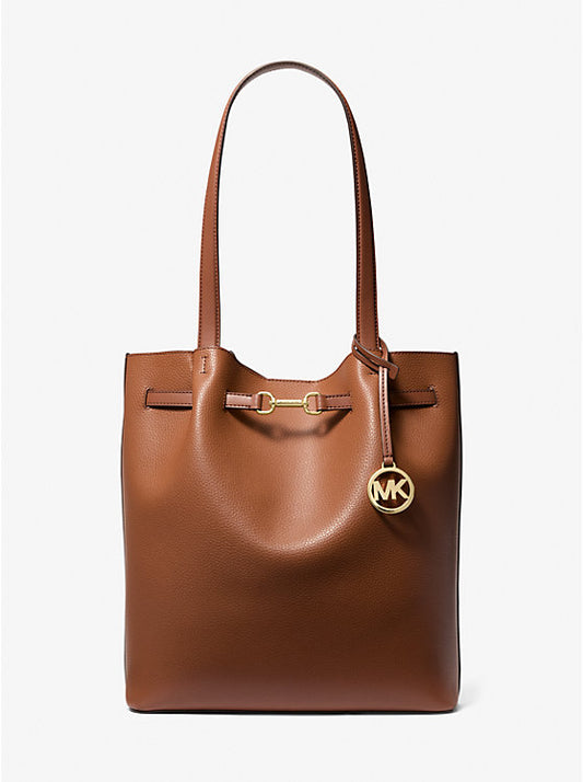 Michael Kors Carson Large Pebbled Leather Tote Bag Brown